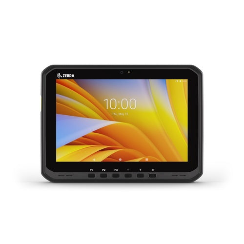 Tablet industrial negra con pantalla encendida PROJIT, distribuidor de electrónica y sus consumibles