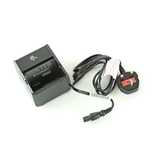 Zebra Cargador de batería - 1 RANURA CARGADOR DE BATERÍA UK PWR CORD PARA LA SERIE ZQ600/ZQ500 QLN - SKU:SAC-MPP-1BCHGUK1-01