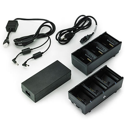 Zebra Cargador de baterías de varias bahías - TWO 3 SLOT BATT CHARGERS W/PSU - SKU: SAC-MPP-6BCHUS1-01