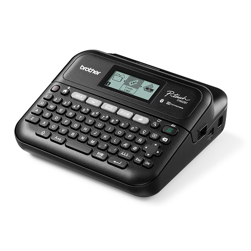 Brother PT‑D460 conectada a PC e imprimiendo etiqueta