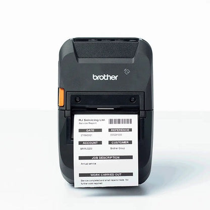Brother RJ-3250WB imprimiendo etiquetas en operación móvil