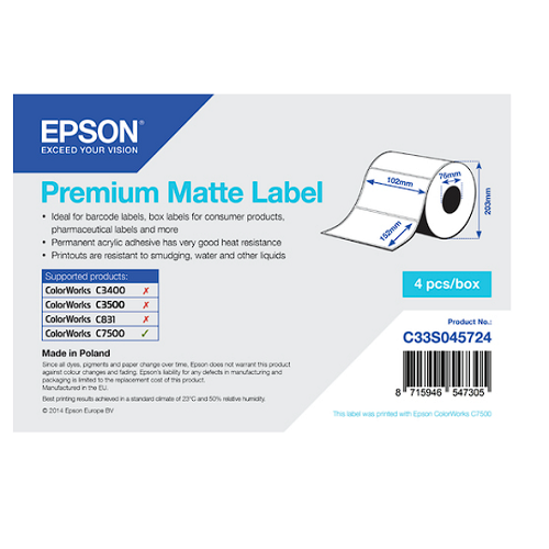 Detalle núcleo rollo Epson mate 102×152mm