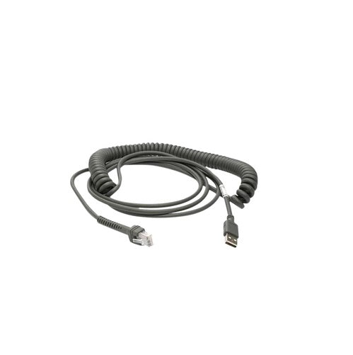 Datalogic cable industrial coiled USB IBM para conexión de dispositivos y alimentación 90A052055 projit.es