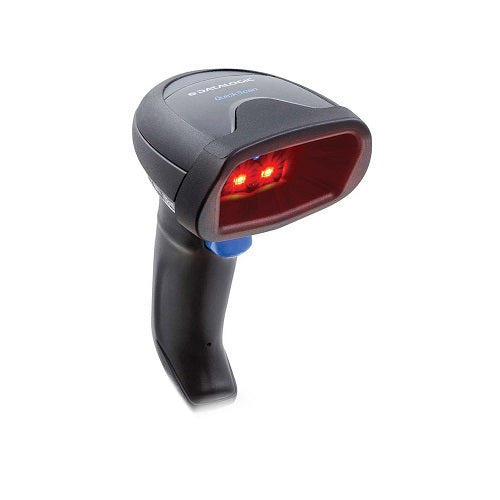 Escáner Datalogic QuickScan QBT2500-BK vista frontal con base Bluetooth SKU QBT2500-BK PROJIT España