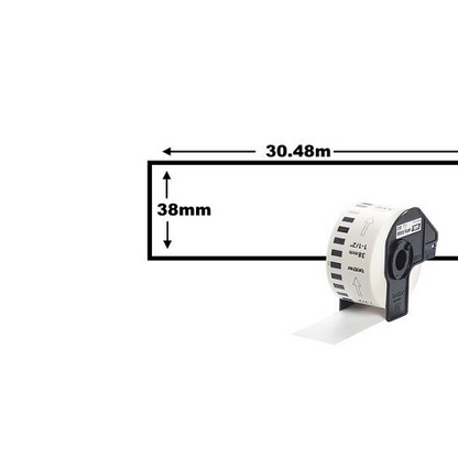 Medidas etiqueta cinta DK22225 38mm