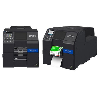 Vista frontal de la impresora Epson ColorWorks C6000Ae (MK) SKU C31CH76102MK