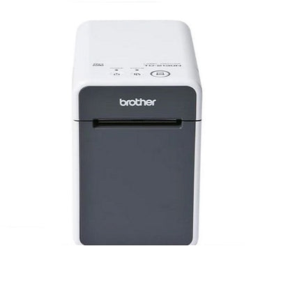 Vista lateral de la impresora de escritorio Brother TD-2135N