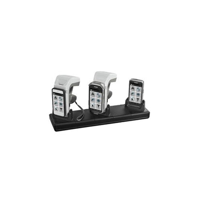 Cuna Zebra de carga múltiple para dispositivos RFID RFD8500 instalada sobre escritorio SKU CRDUNIV-RFD8500-1R projit.es