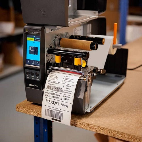 Zebra impresora de códigos de barras industrial con conexión USB y Ethernet para almacén SKU ZT23142-D0EC00FZ projit.es