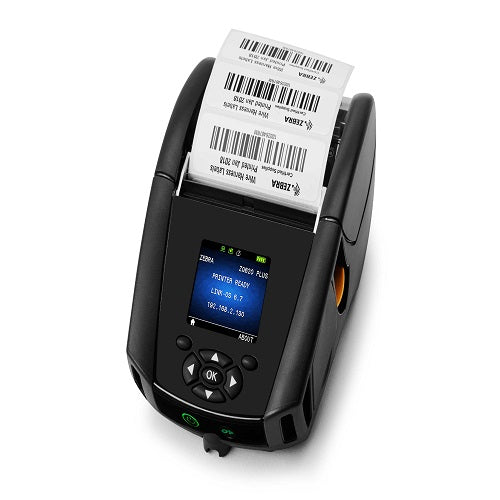 Zebra ZQ620 Plus imprimiendo etiqueta móvil