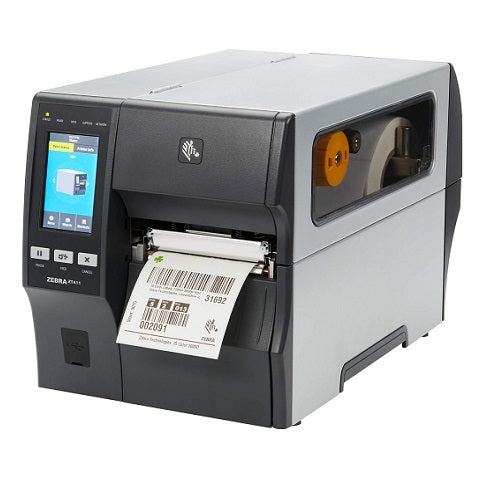 Zebra ZT231 con peeler, 4 pulgadas y 300 dpi – vista en perspectiva – ZT23143-T1E000FZ