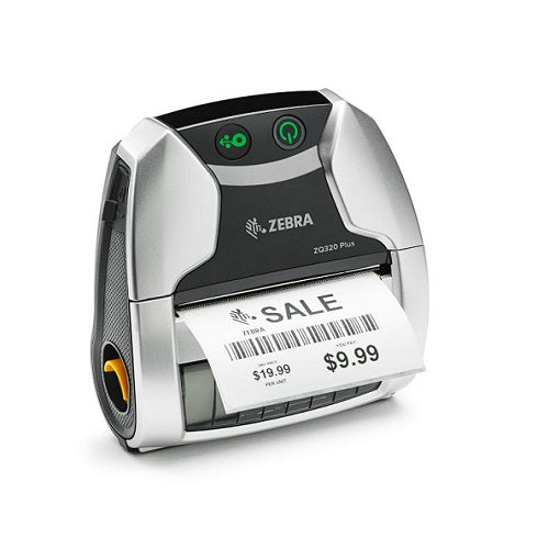 Vista lateral de la impresora térmica directa Zebra ZQ320 Plus